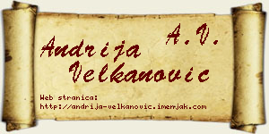 Andrija Velkanović vizit kartica